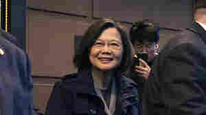 Taiwan's president arrives in the U.S. amid warnings from China