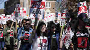 Rutgers University faculty members are striking over a contract dispute