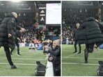 Guardiola accidentally hits Leeds player with bottle, then runs with hands on head to apologise - Watch hilarious video