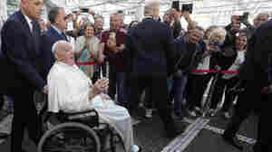 'Still alive,' Pope Francis jokes as he leaves a Rome hospital 9 days after surgery