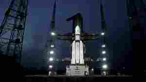 India launches a lander and rover to explore the moon's south pole