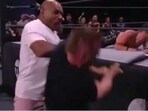 Mike Tyson lands a knock out punch in AEW wrestling appearance - WATCH