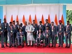 PM Modi hosts India Paralympic contingent, presented with autographed stole