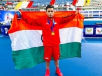 Bishwamitra Chongtham clinches gold in Asian youth boxing