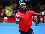 Qualifier Tiafoe stuns Sinner, faces Zverev in Vienna final