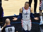 Russell Westbrook fuming after fan dumps popcorn on his head