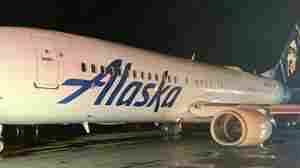 Alaska Airlines flight makes hard landing during California storms