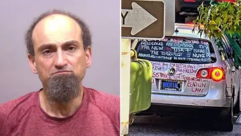 Driver of car covered in pro-Hamas writing illegally had gun blocks from planned pro-Israel rally: police