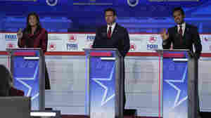 GOP presidential hopefuls meet at the debate in Miami tonight, sans Trump once more