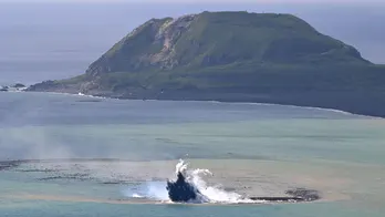 Tiny island forms after undersea volcano erupts off the coast of Japan