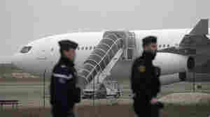 A plane stuck for days in France for a human trafficking investigation is leaving