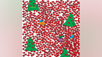 Photo hunt: Can you find the three apples hidden among the red birds?