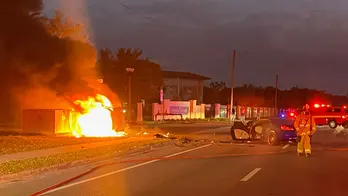 Fiery crash involving 2 cars, transformer in central Florida results in hospitalizations, power outages