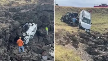 Driver checking out Hawaiian sunrise plunges off cliff, is rescued from ocean