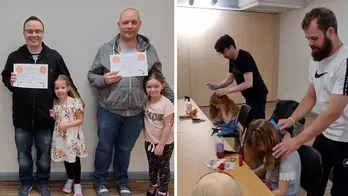 Mom hosts hair school for dads who need help perfecting their daughters’ braids and other styles