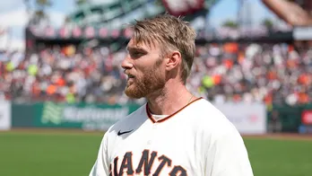 49ers punter Mitch Wishnowsky boots football into water at Giants' home opener