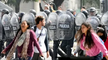 Police crack down on leftist anti-Milei protests in Argentina