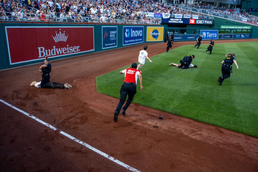 Climate Protesters Take to the Field at the Congressional Baseball Game