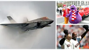 Touch 'Em All: A Surprise Fighter Jet Flyover, Grimace Saves The Mets &amp; Barry Bonds Honors Willie Mays