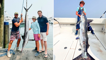 Boy reels in colossal 118-pound white marlin on Nantucket, possibly breaking junior world record