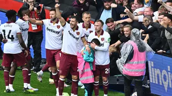 Soccer Player Ends Goal Celebration; Helps Ball Boy Trapped Under LED Light Panel