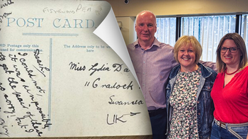 Family meets for first time after ancestor's postcard is delivered 121 years after it was sent