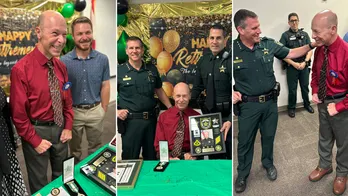 Florida deputy who was once paralyzed walks into his retirement party