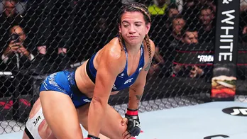 UFC fighter Ailin Perez performs salacious celebration after making opponent tap out